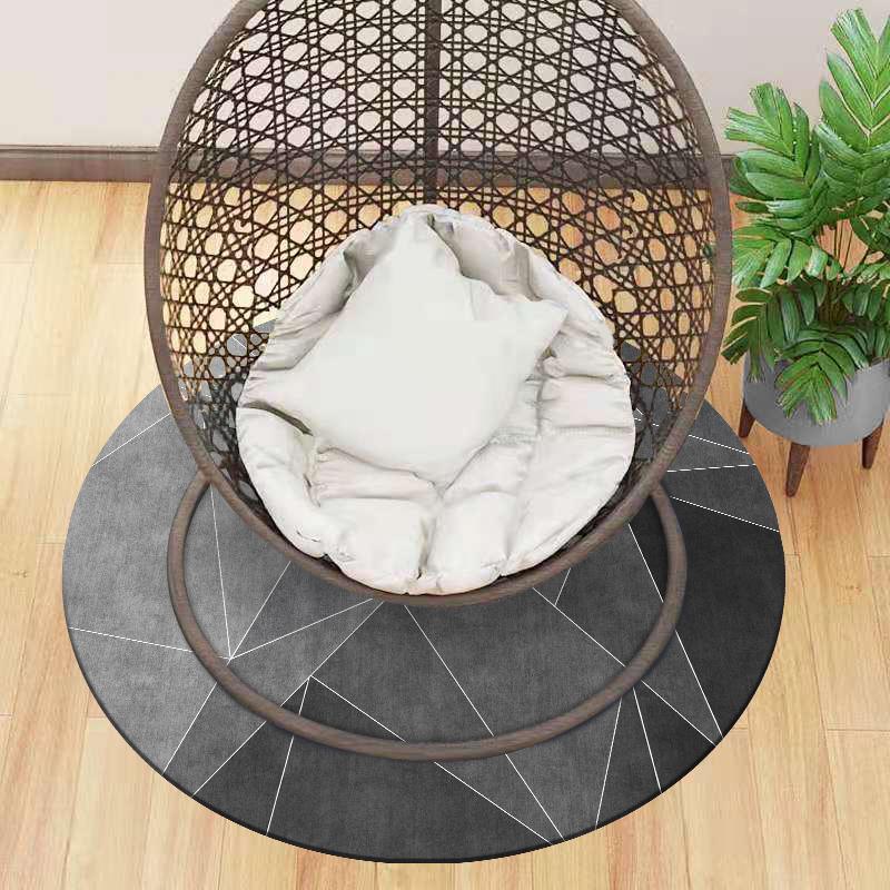 圆形型地毯滑轮椅桌下地板保护办公室电脑电竞转椅垫子书房小地垫