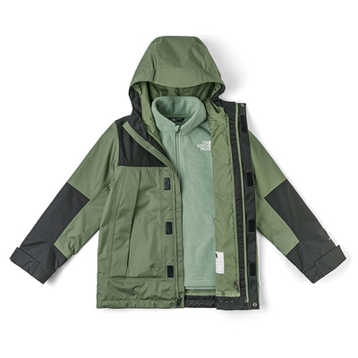 北面儿童抓绒三合一防水冲锋衣