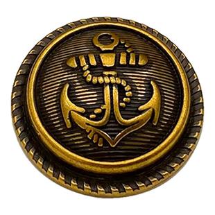 高端黄金色船锚毛呢大衣扣子风衣毛衣外套上衣西装纽扣金属钮扣