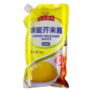 休比蜂蜜芥末酱1kg韩式炸鸡薯条蘸香辣甜辣酱轻食水果蔬菜沙拉拌