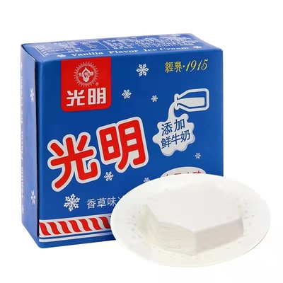 光明经典白雪冰砖香草味冰淇淋