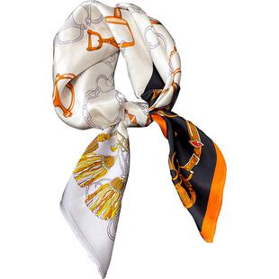 三十而已王漫妮江疏影同款真丝丝巾小方巾女春秋100%桑蚕丝小领巾