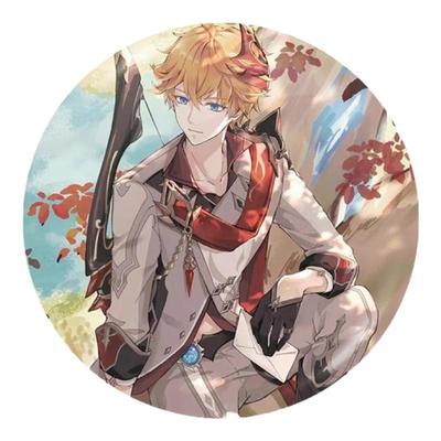 原神公子镭射吧唧达达利亚徽章游戏周边58mm同人谷子胸章生日礼物