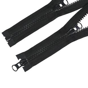 8号黑色树脂大齿粗单头拉链双头拉锁羽绒服冲锋衣外套帐篷睡袋