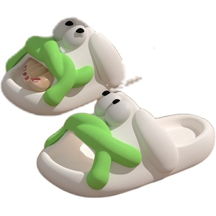 搞怪大眼夏季凉拖鞋女厚底室内防滑软底EVA居家学生卡通个性拖鞋