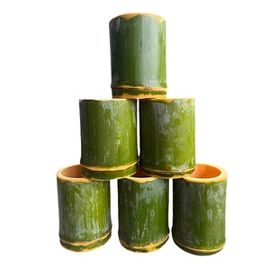 竹筒奶茶杯竹筒罐竹筒冰淇淋粽子模具甜品杯子咖啡冰激凌竹水杯