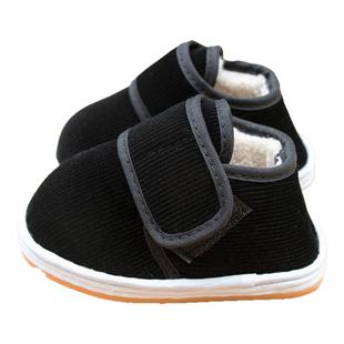 婴儿棉鞋冬学步鞋棉布底01-3岁手工千层底防滑加绒男女宝宝布鞋
