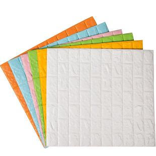 墙纸自粘3d立体墙贴防水防潮壁纸卧室温馨泡沫砖背景墙面翻新装饰