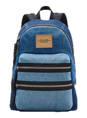 【季末折扣】MARC JACOBS/莫杰 大号丹宁牛仔风大容量运动双肩包