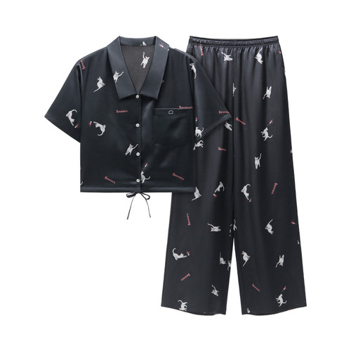 【所有女生的衣橱直播间】蕉内丝丝520H女士缎面印花家居套装