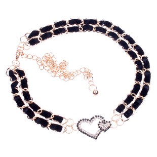 女士皮草专用腰链时尚百搭韩版金属腰带女细装饰连衣裙毛衣腰链女