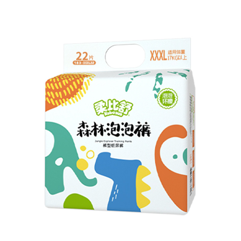 柔比舒泡泡环腰拉拉裤xl码夏季薄款xxl男女宝宝纸尿裤L婴儿尿不湿