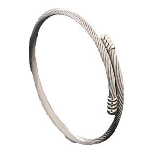 当季爆款钛钢手镯情侣款钢丝螺旋头时尚潮流个性可调节高级感手环