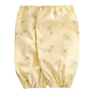 花月纯棉暖色系袖套成人工作办公学生写字家务耐磨清洁衣袖防脏全