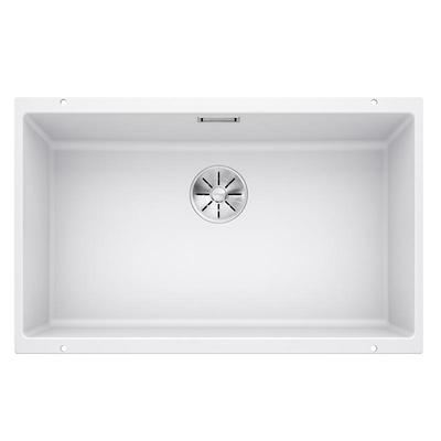 铂浪高白色大单槽花岗岩厨房水槽