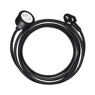 大功率电源延长线三插10A插座家用三芯插头转换器接线板国标三孔