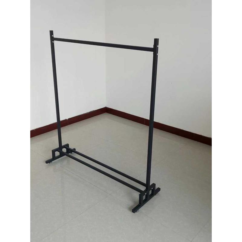 服装店衣架展示架卧室落地式挂衣架服装货架单杠中岛架带板