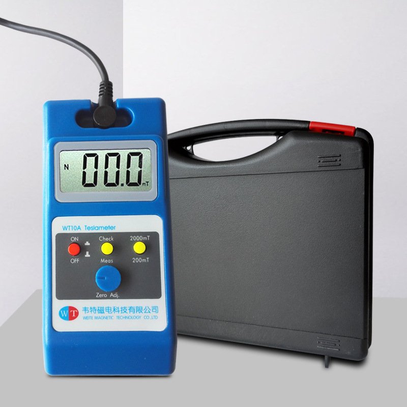 高斯计WT10A特斯拉计 磁铁 磁选机WT10A高斯计 NS极 磁性测试仪