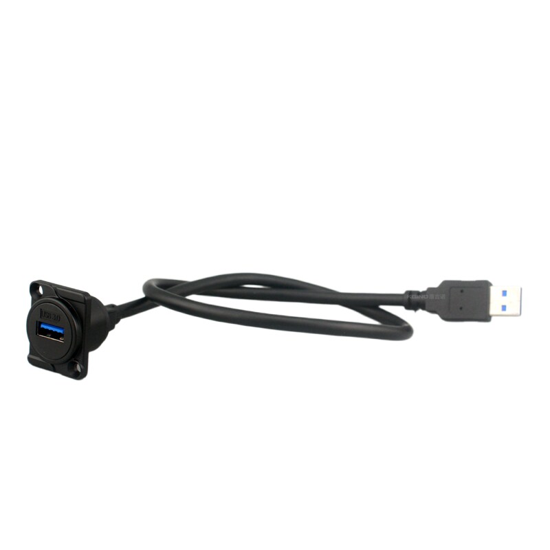 D型数据传输插座D型模块直通3.0USB母对母带线接头母对公86型面板