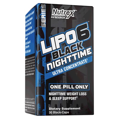 新款NUTREX LIPO-6炽天使夜间脂肪杀手30粒含褪黑素提高睡眠代谢