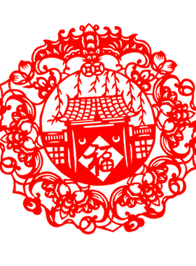 剪纸团扇特色手工文创中国风