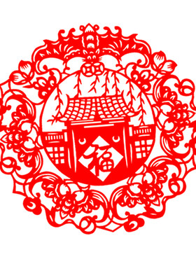 剪纸团扇特色手工文创中国风