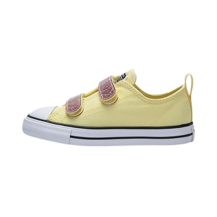 CONVERSE匡威儿童鞋夏季新款女童小童魔术贴低帮帆布鞋