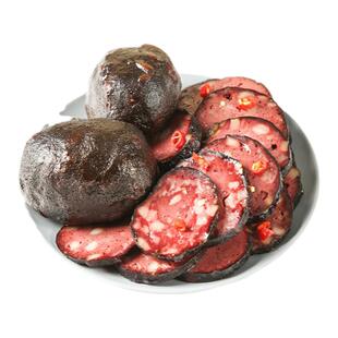 猪血丸子邵阳血豆腐柴火贵州烟熏腊味猪血粑湖南省武冈邱记洞口