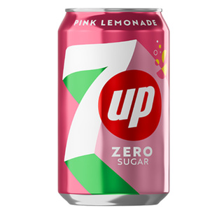 顺丰包邮英国进口 7UP pink lemonade七喜粉色柠檬味汽水饮料零度