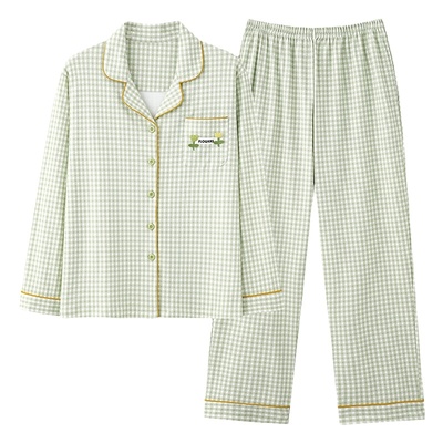 【浪莎】官方正品纯棉长袖睡衣女