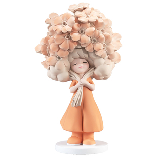可爱女孩大型客厅落地摆件家居饰品电视柜玄关花朵雕塑乔迁新居