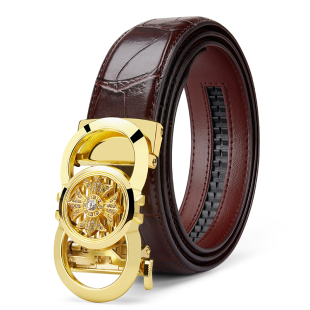 保罗男士皮带真皮头层牛皮年轻人情人节送父亲送男友商务款裤腰带