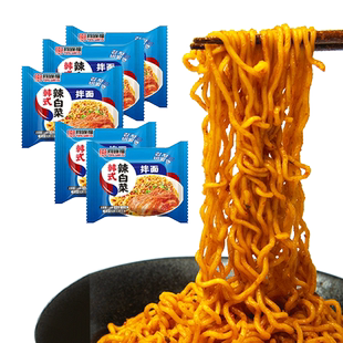 同碗福韩式辣白菜拌面泡面袋装热干面速食食品宿舍午餐充饥方便面