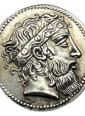 古希腊酒神银币吊坠硬币项链首饰