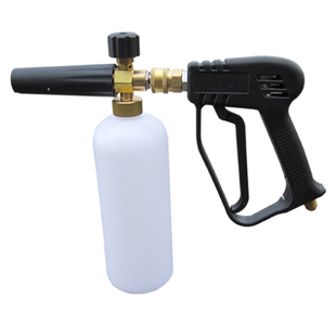 高压清洗机 洗车器泵喷枪280 390 380型泡沫壶带鸭嘴喷头快接水枪
