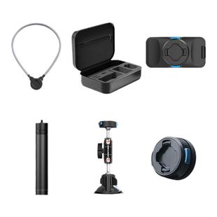 RUGVIS荧影适用大疆DJ pocket3配件合集运动相机支架磁吸快拆挂脖支架车载拍摄支架自拍杆背包夹拓展框收纳包