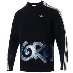 滔搏adidas阿迪达斯三叶草男子宽松上衣运动休闲毛衣套头衫KC0110