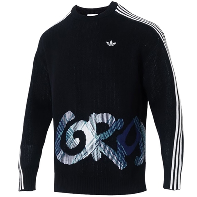 滔搏adidas阿迪达斯三叶草男子PLAID SWEATER毛衣套头衫KC0110