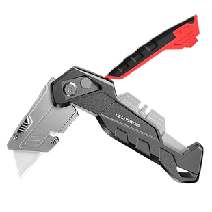 德力西美工刀重型全钢加厚折叠电工刀电缆剥皮刀电工专用壁纸刀