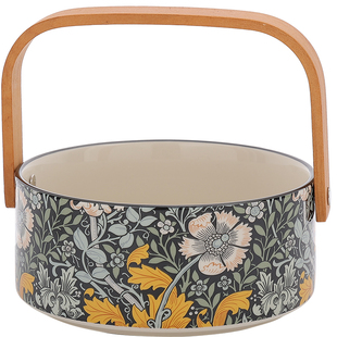 喜糯糯陶瓷手提篮水果盘家用干果盘零食摆放盘客厅茶几点心水果篮