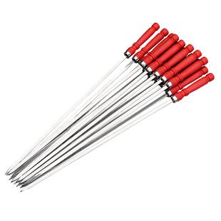 烧烤签子不锈钢手柄羊肉串烤肉工具烤串用品铁签子扁签配件烧烤针