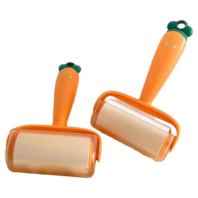 粘毛器滚筒可撕式卷纸头发清理粘猫毛神器萝卜家用滚刷强力去毛器