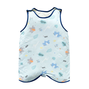 宝宝睡袋冬季加厚背心式儿童马甲秋冬款婴儿睡觉护肚子四季通用款