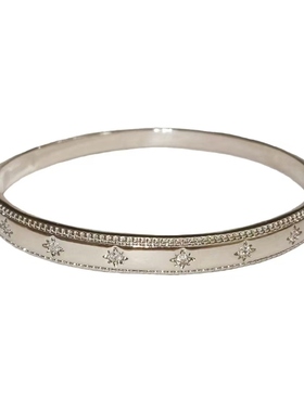 小众高级感光面星芒镶嵌手镯