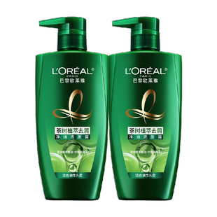 L'oreal/欧莱雅茶树植萃控油去屑洗发水油性发质植物养头皮清爽