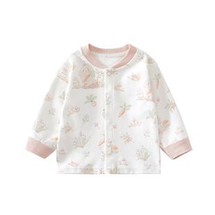 婴儿衣服秋季纯棉长袖单上衣一岁宝宝秋衣秋装女宝内衣秋天打底衫