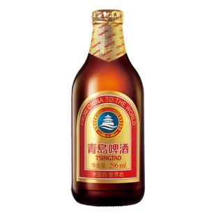 青岛啤酒小棕金小瓶金质啤酒296ml*24/12/5瓶装整箱小棕瓶黄啤酒