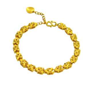 四叶草沙金手链女细款气质久不掉色欧币合金镀金越南仿真黄金饰品