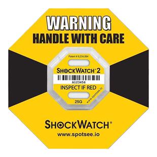 防震标签shockwatch二代碰撞监测冲击指示器防跌落标签防摔标签贴