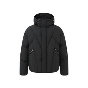 CH丨黑色高充绒量三防羽绒服男款冬加厚防寒保暖潮流宽松连帽外套